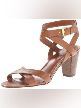 Women’s Lauren Ralph Lauren Brown Luna Leather Dress Sandals - Size 9.5B